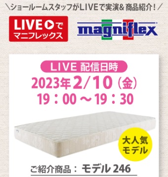 ショールームスタッフがLIVEで実演＆商品紹介