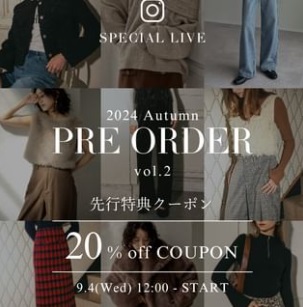 pre ordeアイテムを発売と同時にLIVEがスタート！