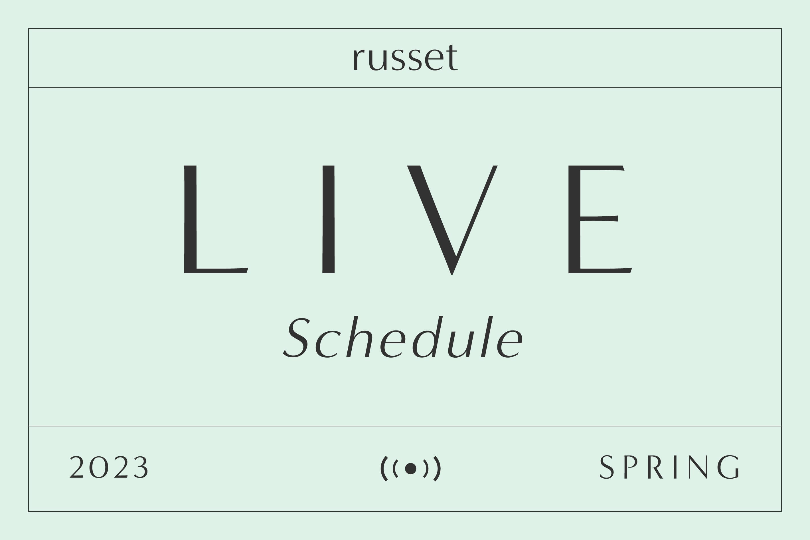 russet  商品をライブ形式で紹介