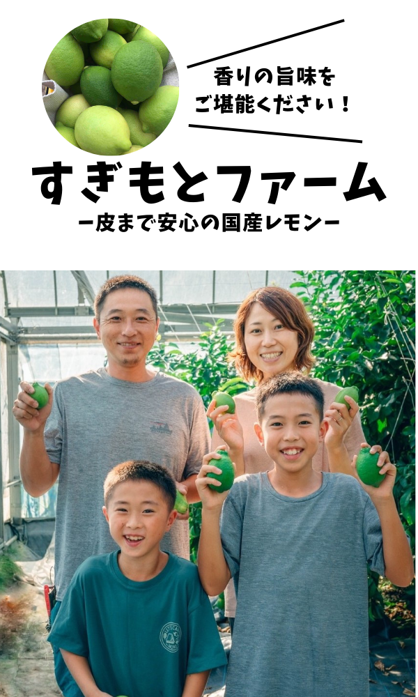 【sugimotofarm】皮まで安心の国産レモン