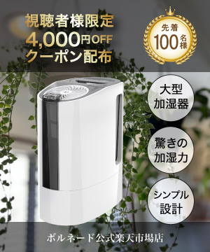 冬こそボルネード！サーキュレーター搭載の加湿器で快適な空間に